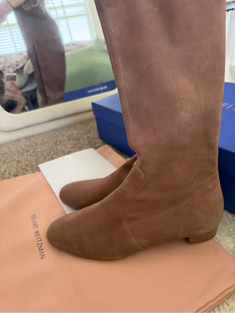 Stuart Weitzman Chestnut Suede over the knee Boots